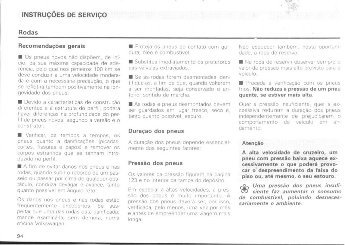 VW Passat B4 manual do usuario / page 96