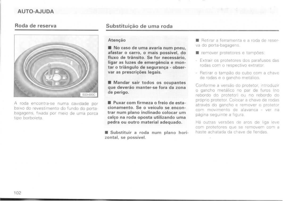 VW Passat B4 manual do usuario / page 104