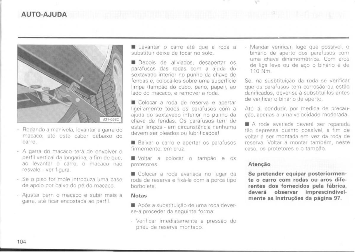 VW Passat B4 manual do usuario / page 106