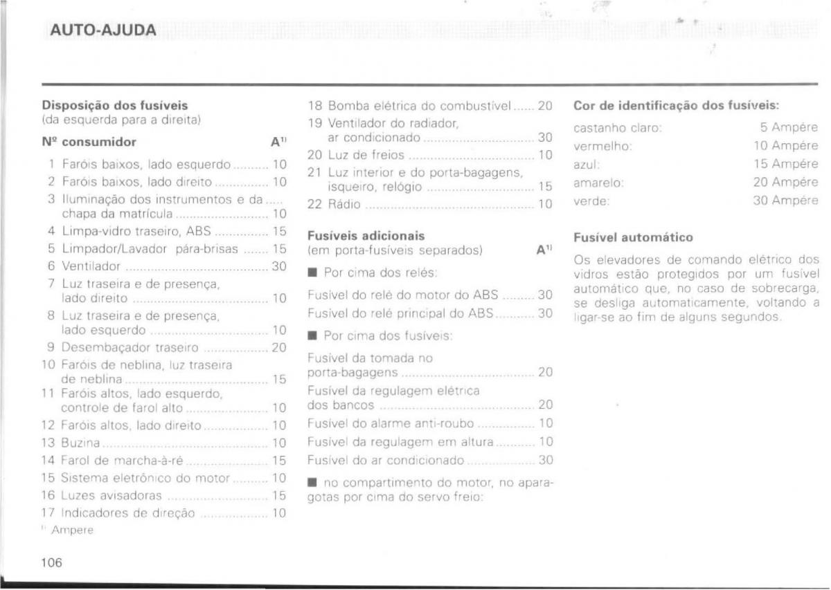 VW Passat B4 manual do usuario / page 108