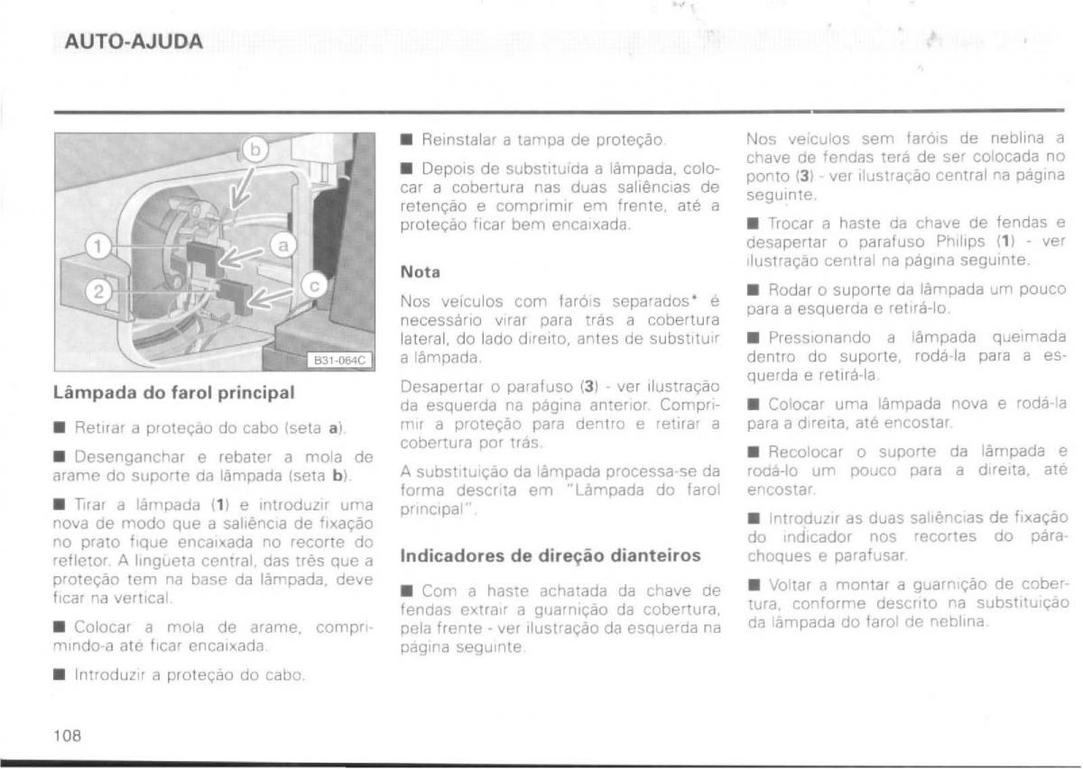 VW Passat B4 manual do usuario / page 110