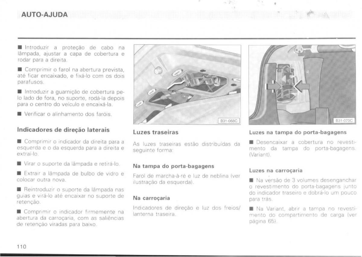 VW Passat B4 manual do usuario / page 112