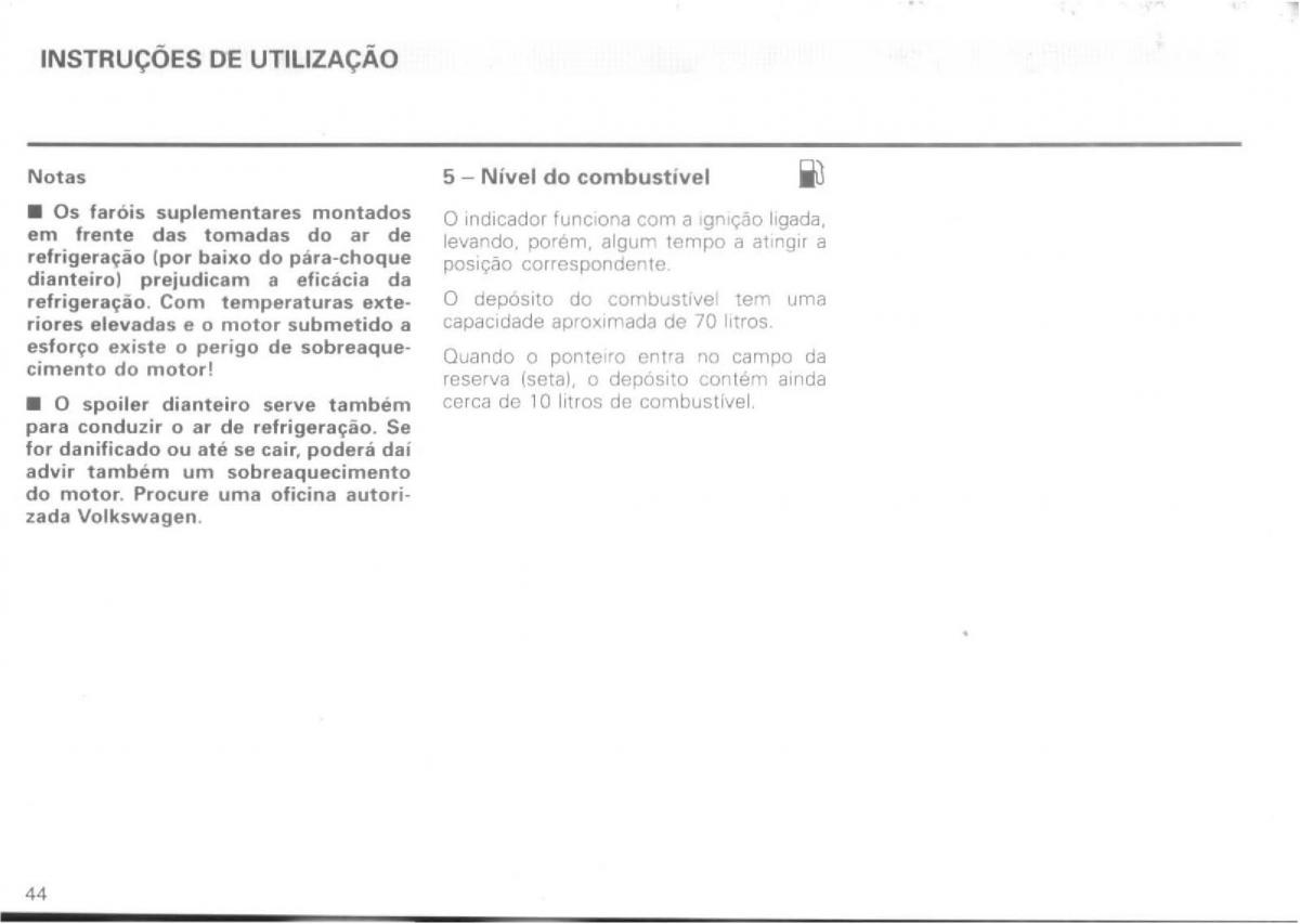 VW Passat B4 manual do usuario / page 46