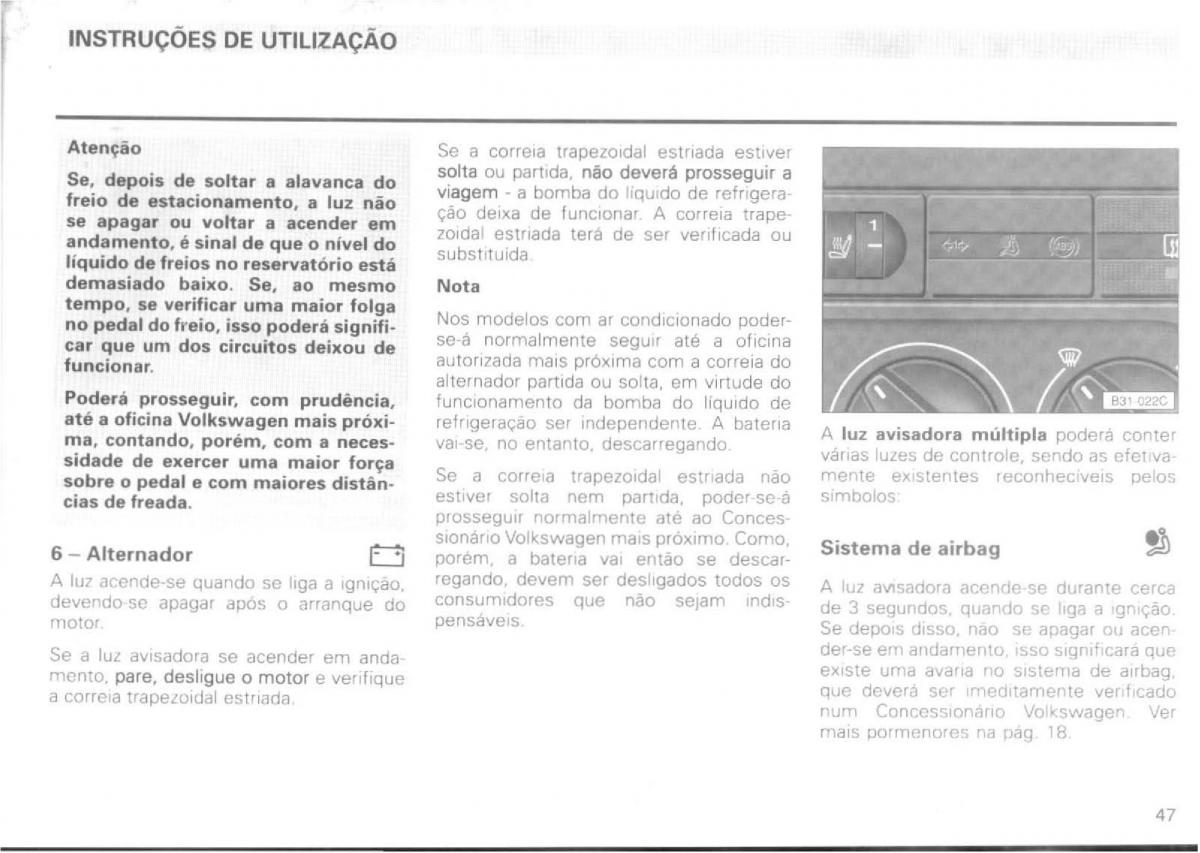 VW Passat B4 manual do usuario / page 49