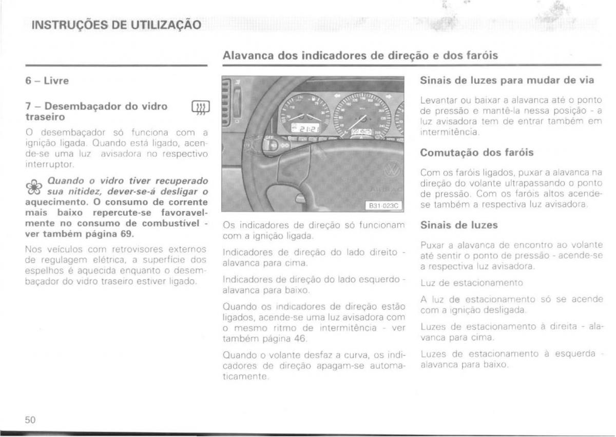 VW Passat B4 manual do usuario / page 52