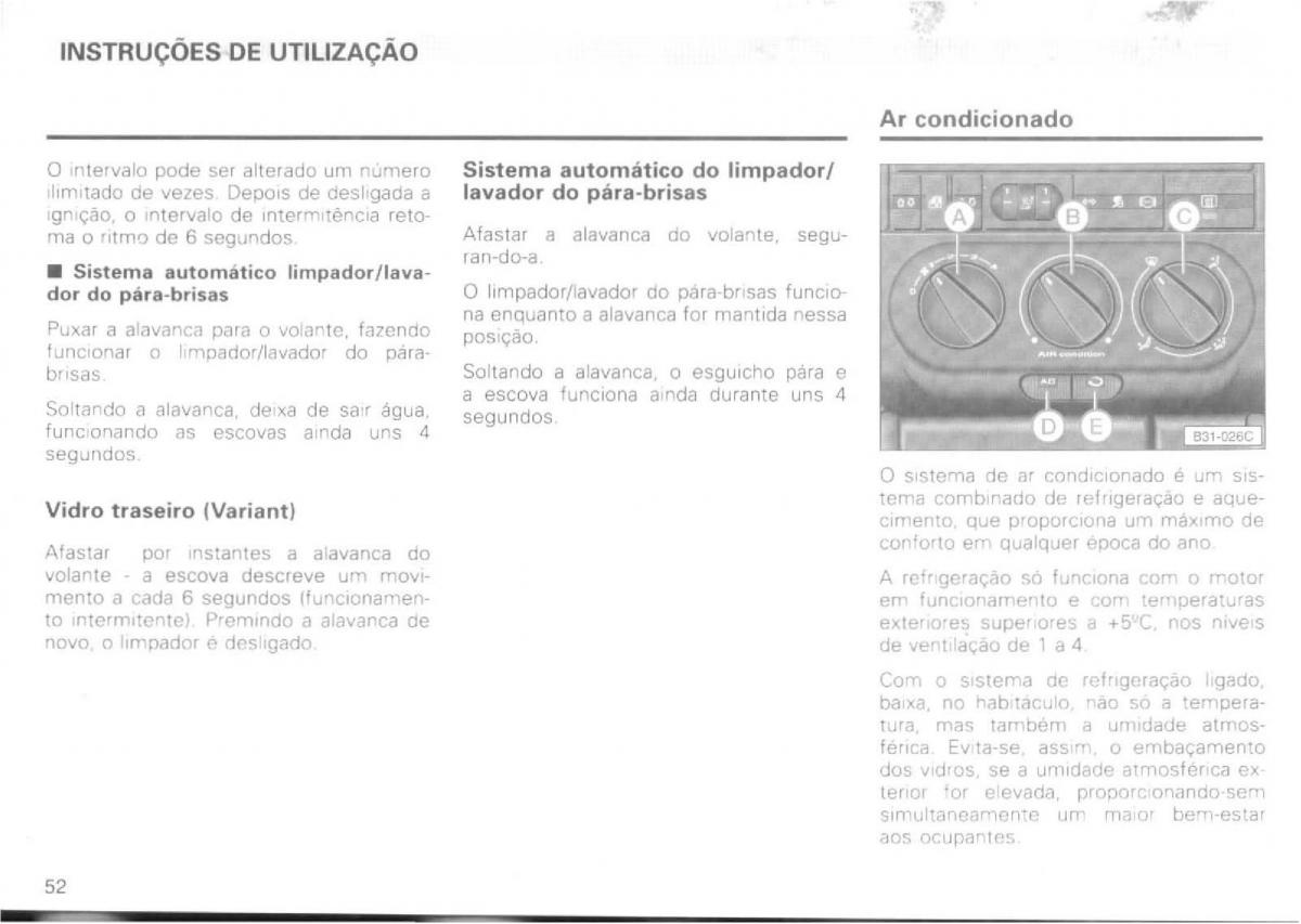 VW Passat B4 manual do usuario / page 54