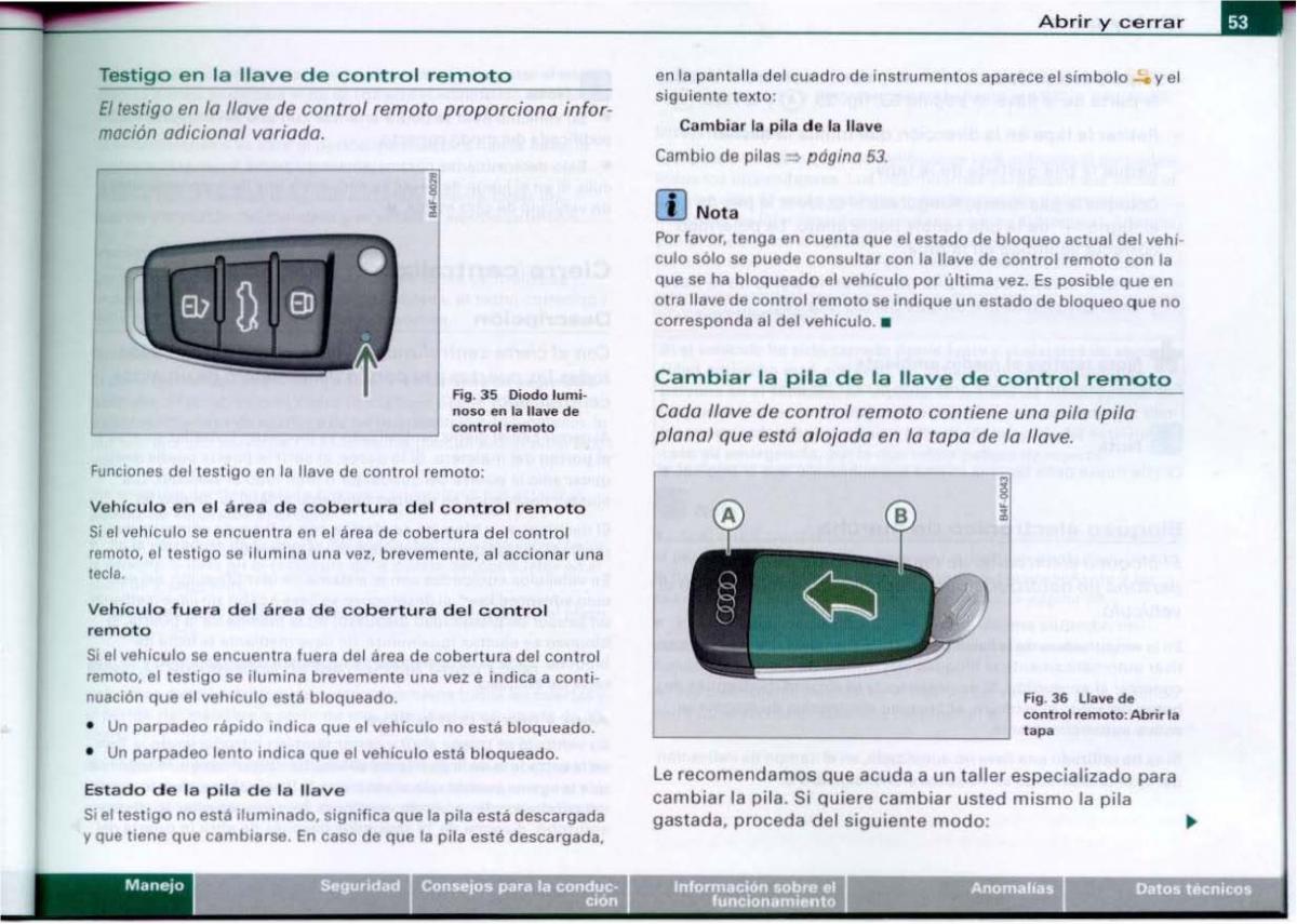 Audi A6 C6 manual del propietario / page 55