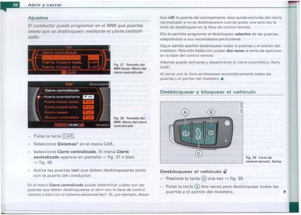 Audi A6 C6 manual del propietario / page 58