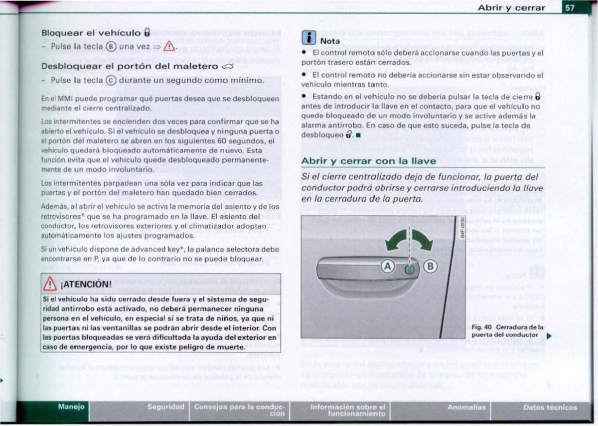 Audi A6 C6 manual del propietario / page 59