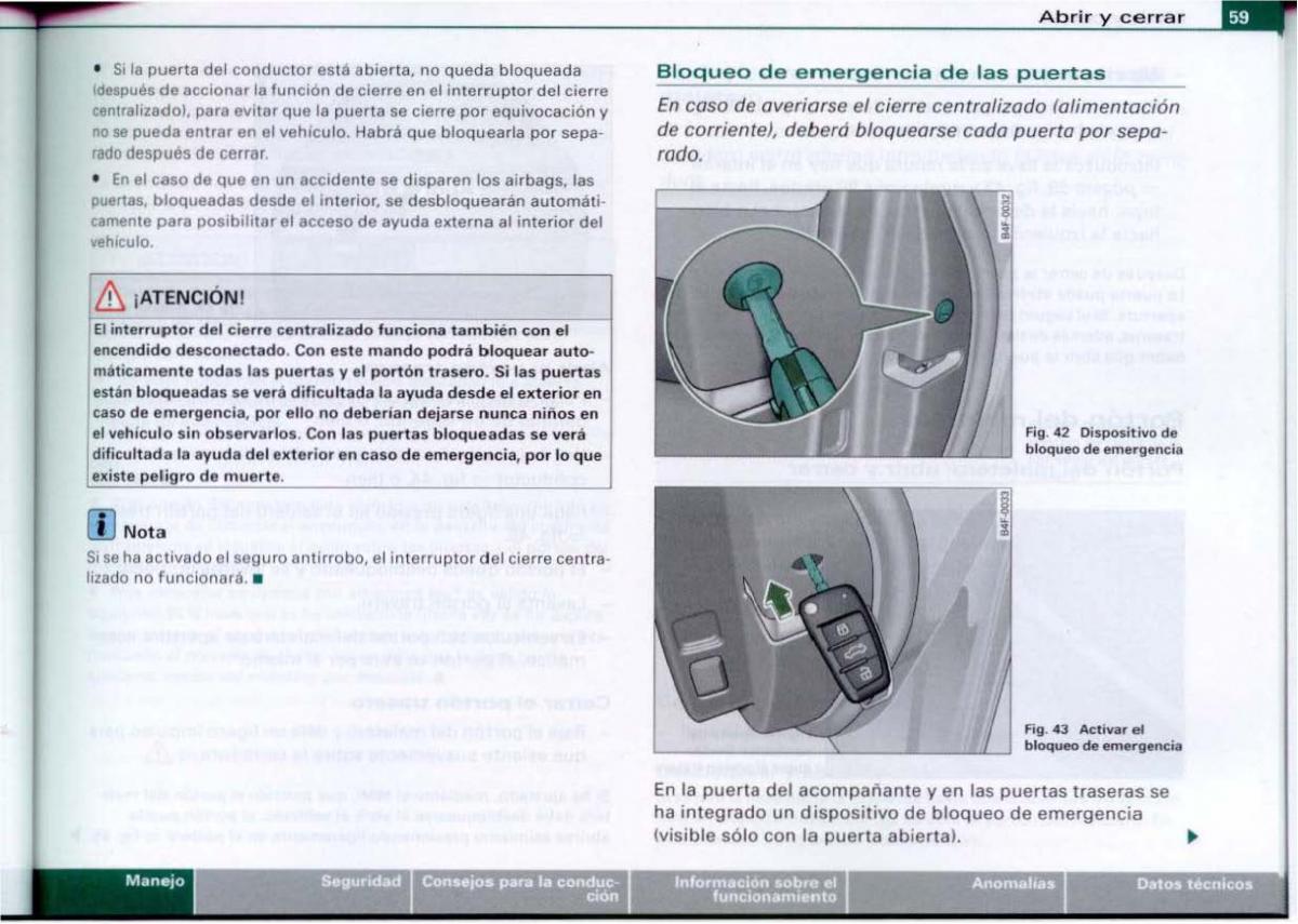 Audi A6 C6 manual del propietario / page 61