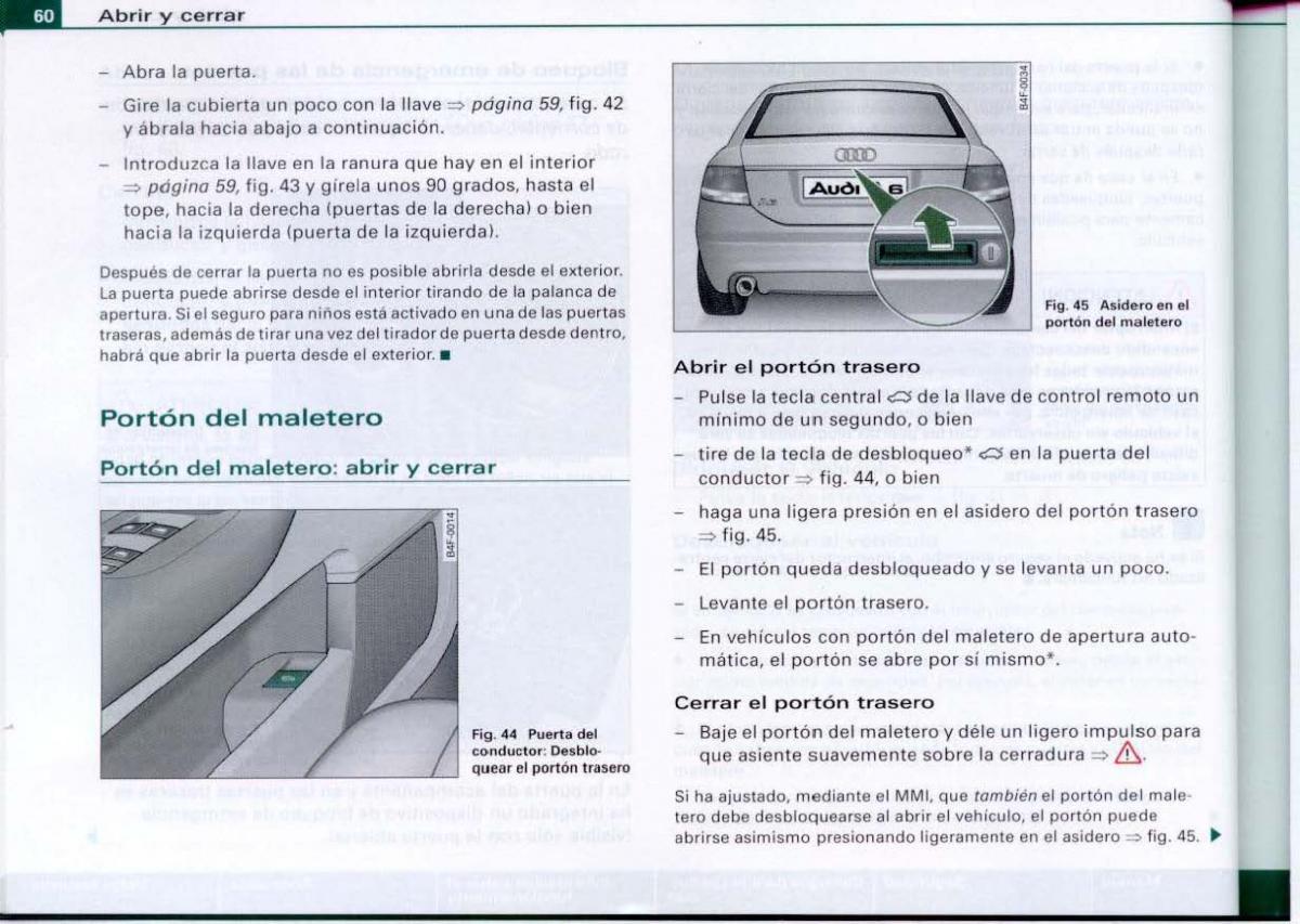 Audi A6 C6 manual del propietario / page 62