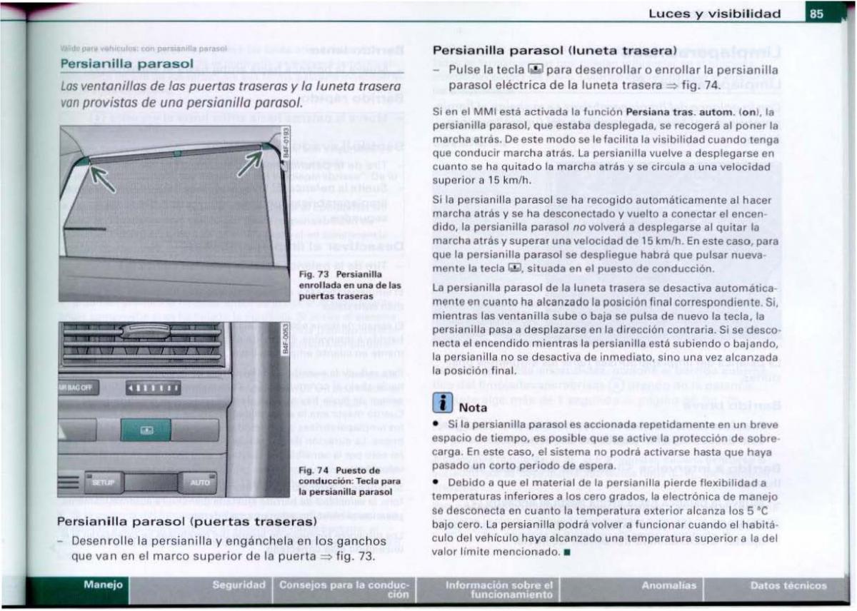 Audi A6 C6 manual del propietario / page 87