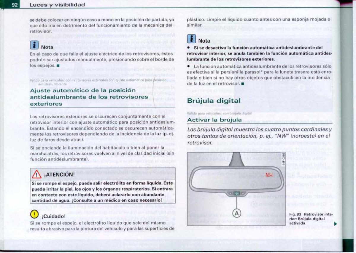 Audi A6 C6 manual del propietario / page 94