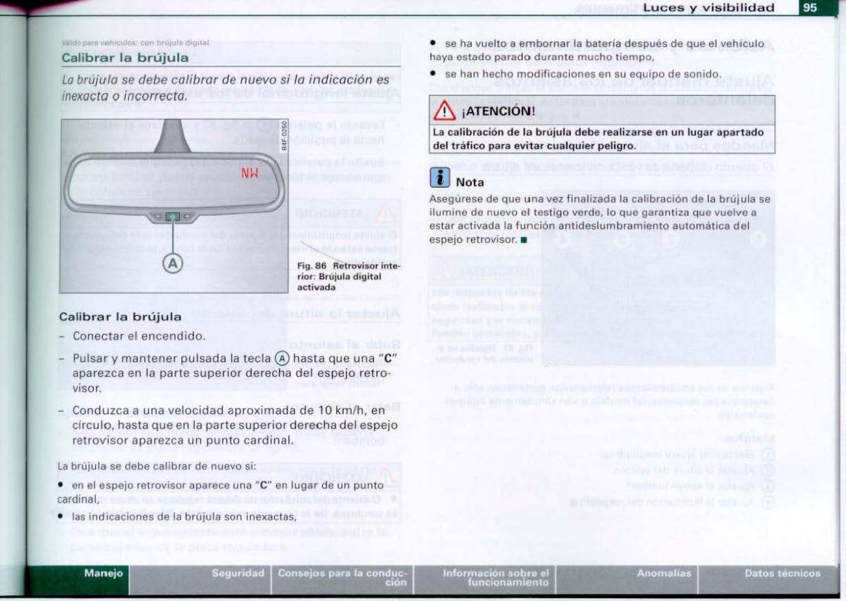 Audi A6 C6 manual del propietario / page 97