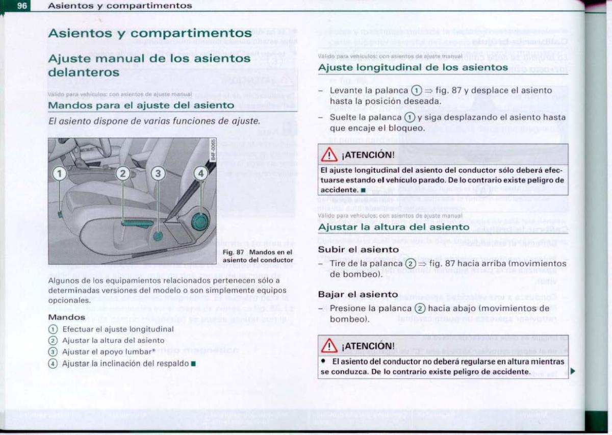 Audi A6 C6 manual del propietario / page 98