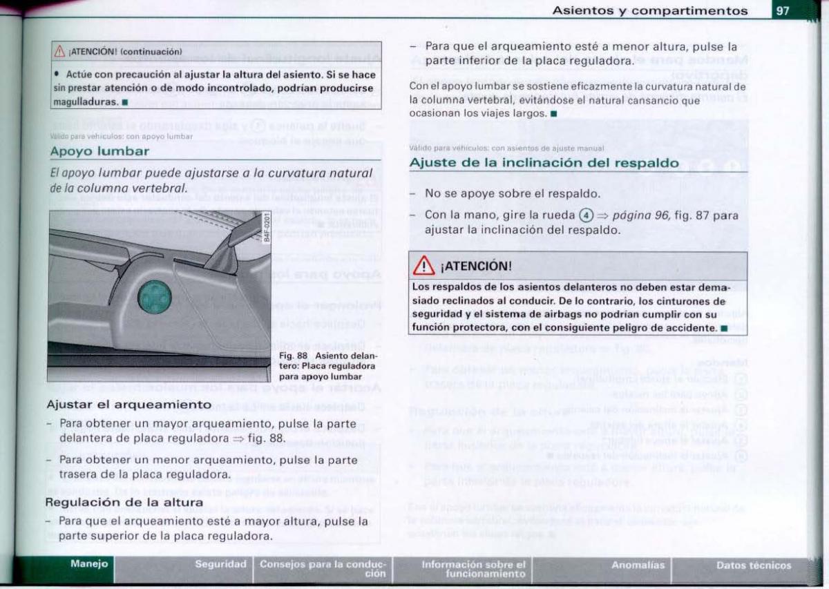 Audi A6 C6 manual del propietario / page 99