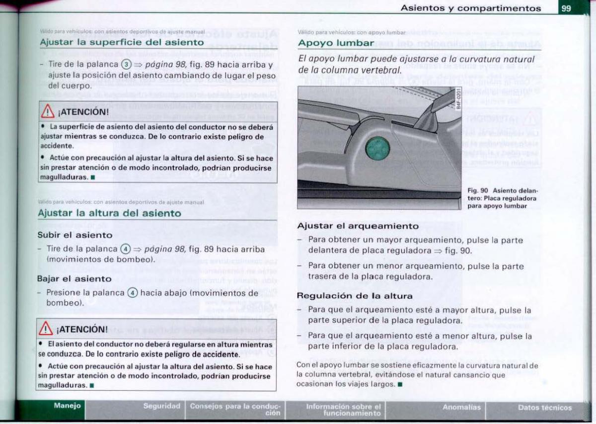 Audi A6 C6 manual del propietario / page 101