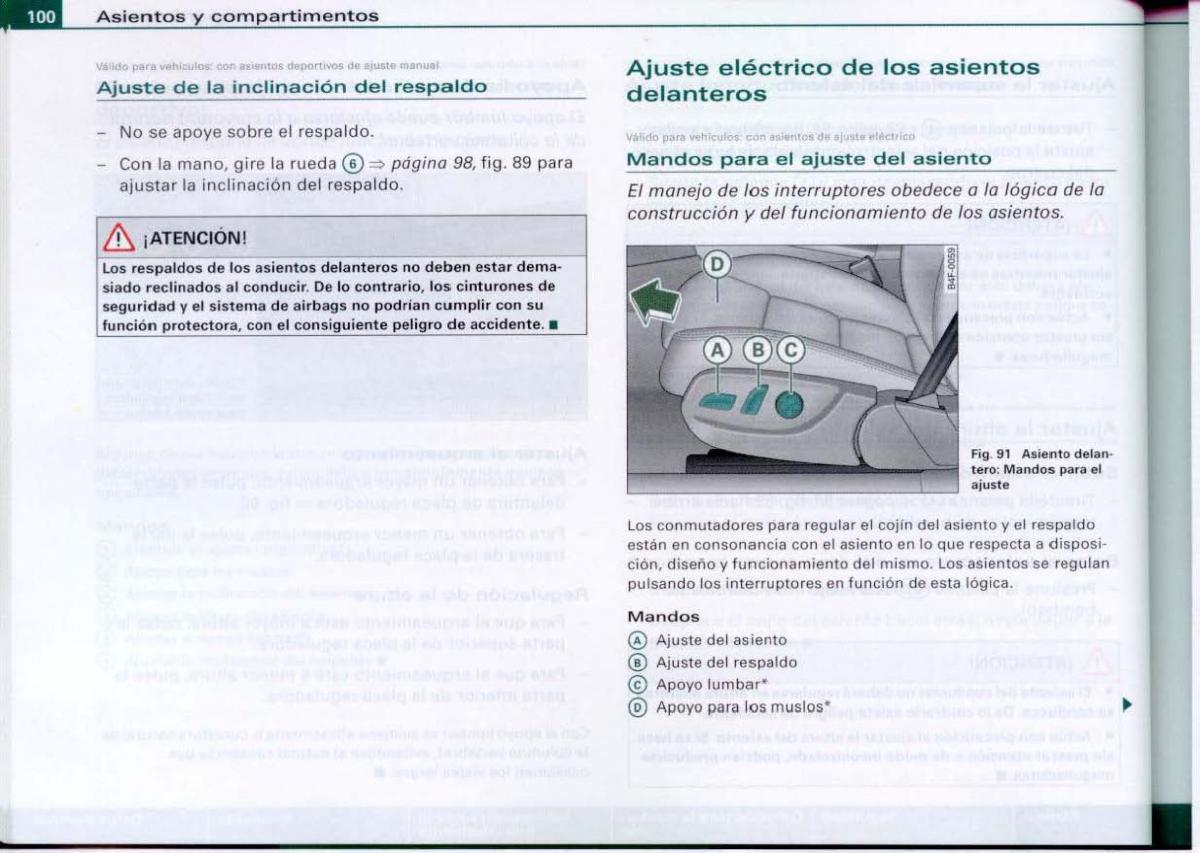 Audi A6 C6 manual del propietario / page 102