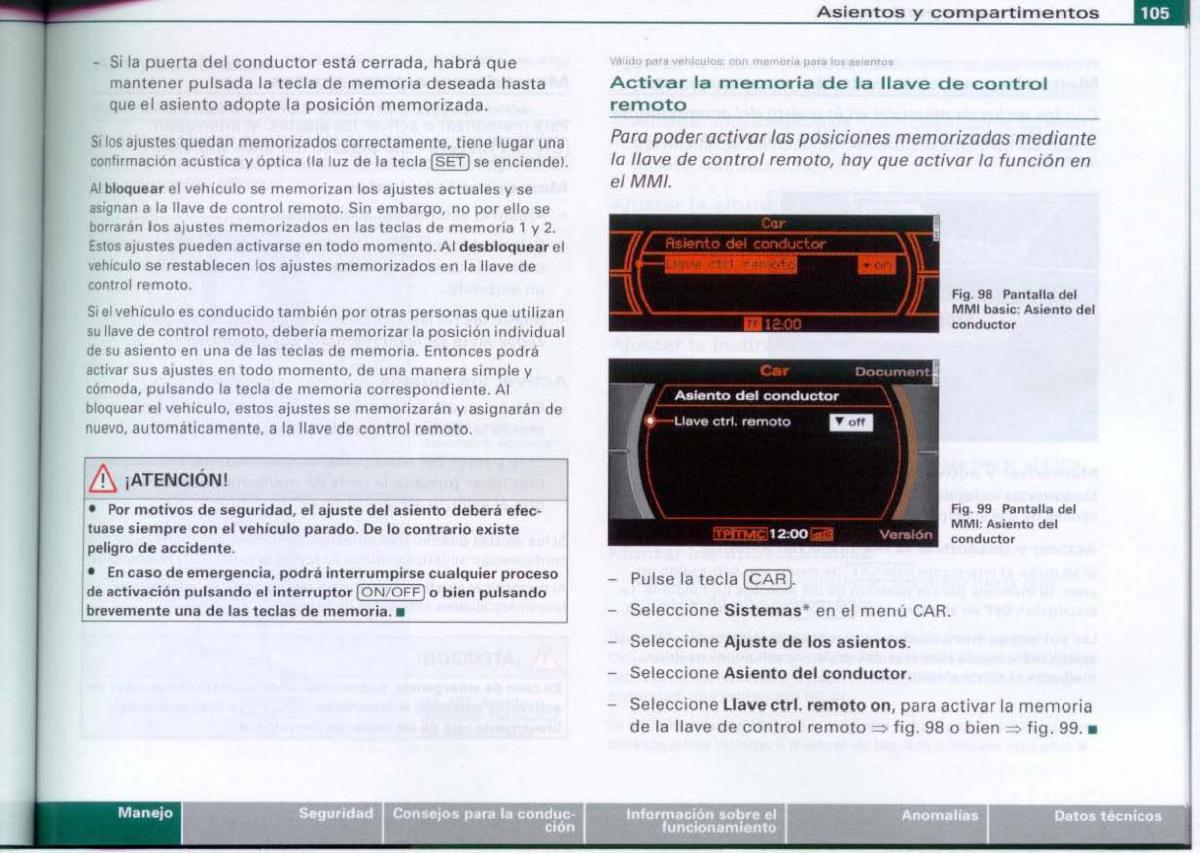 Audi A6 C6 manual del propietario / page 107