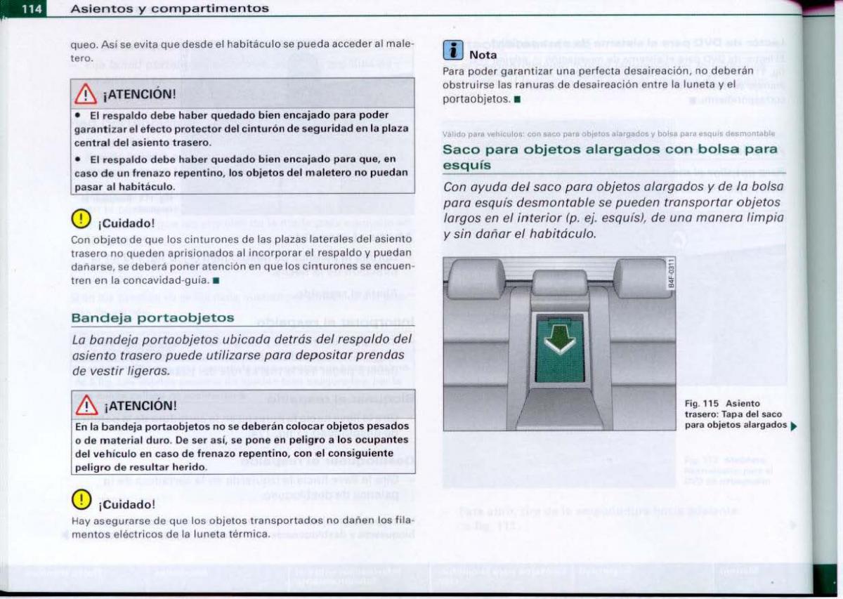 Audi A6 C6 manual del propietario / page 116