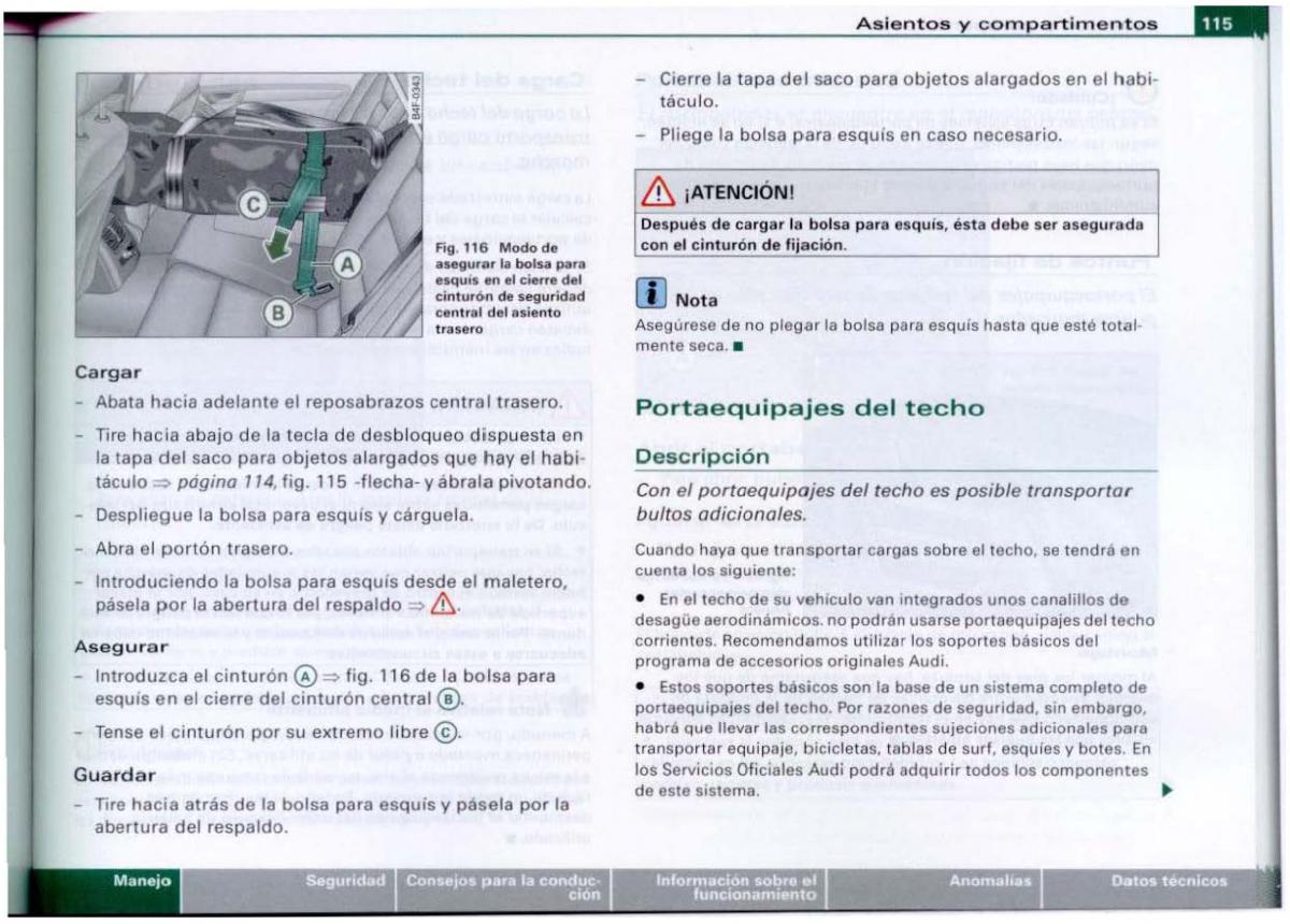 Audi A6 C6 manual del propietario / page 117