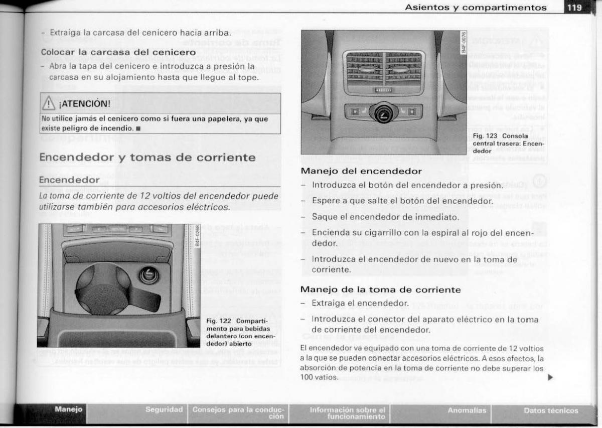 Audi A6 C6 manual del propietario / page 121