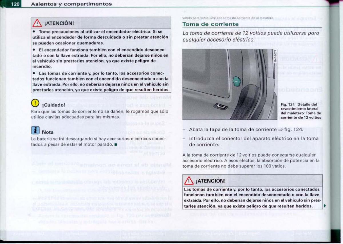 Audi A6 C6 manual del propietario / page 122