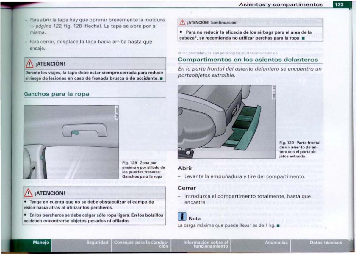 Audi A6 C6 manual del propietario / page 125