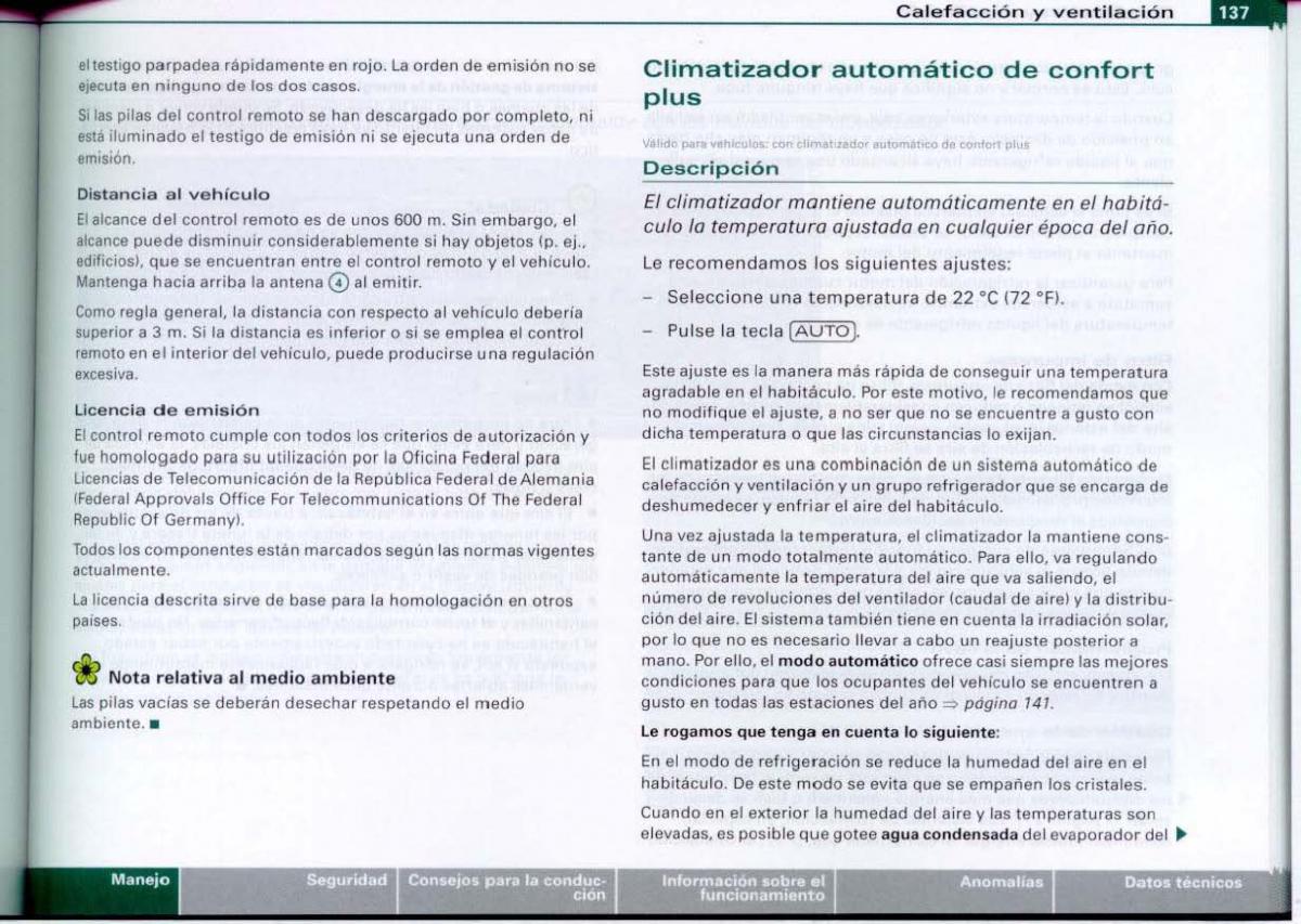 Audi A6 C6 manual del propietario / page 139