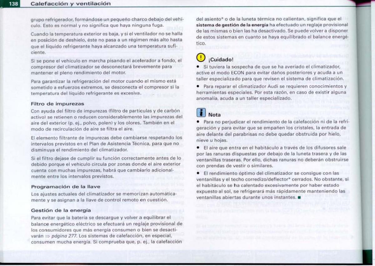 Audi A6 C6 manual del propietario / page 140