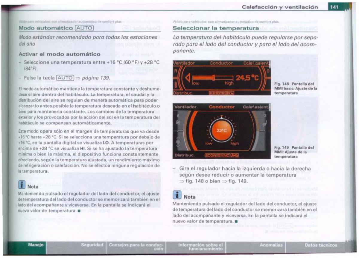 Audi A6 C6 manual del propietario / page 143