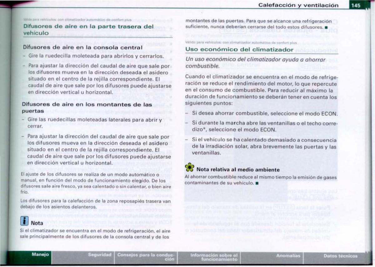 Audi A6 C6 manual del propietario / page 147