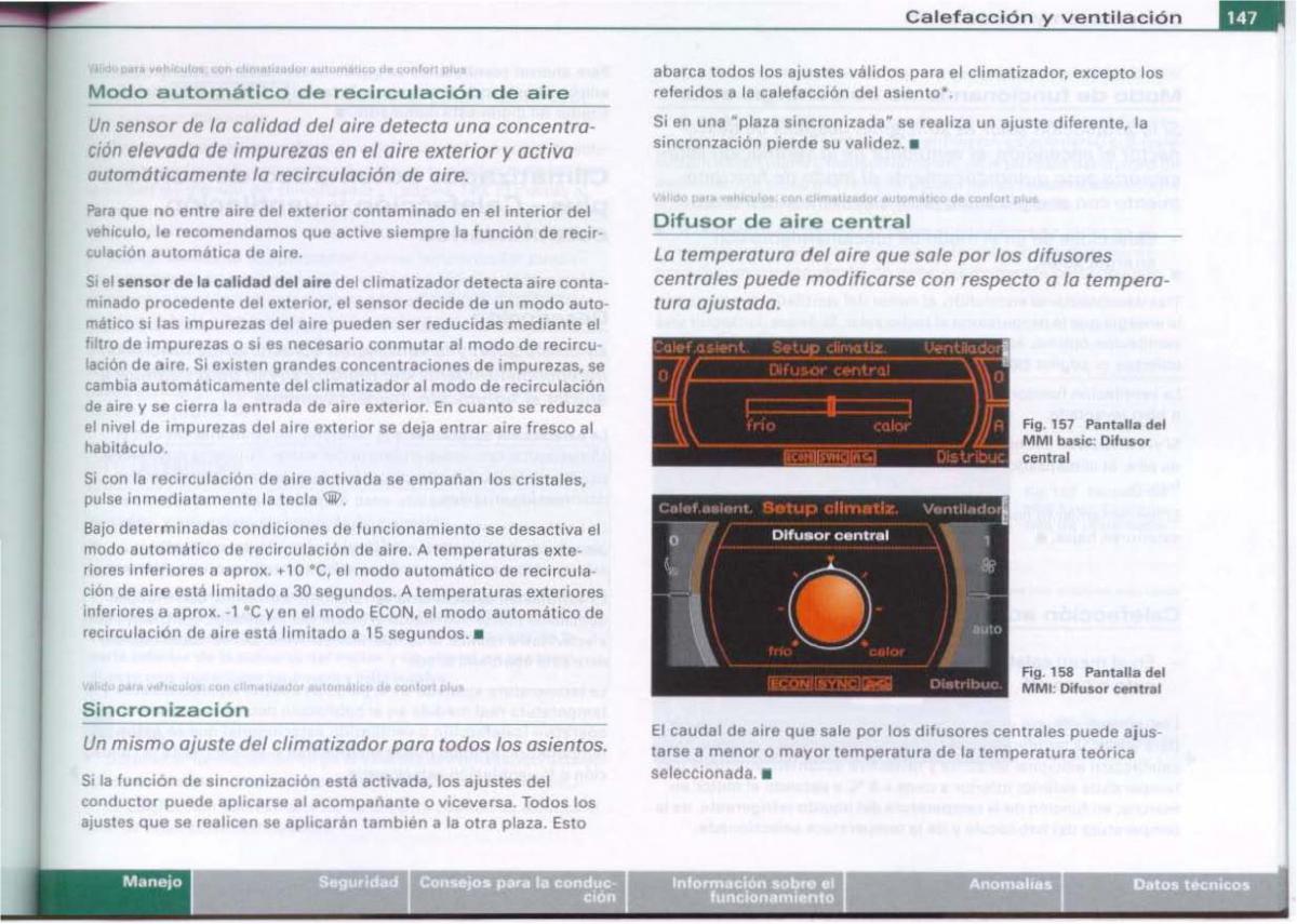 Audi A6 C6 manual del propietario / page 149