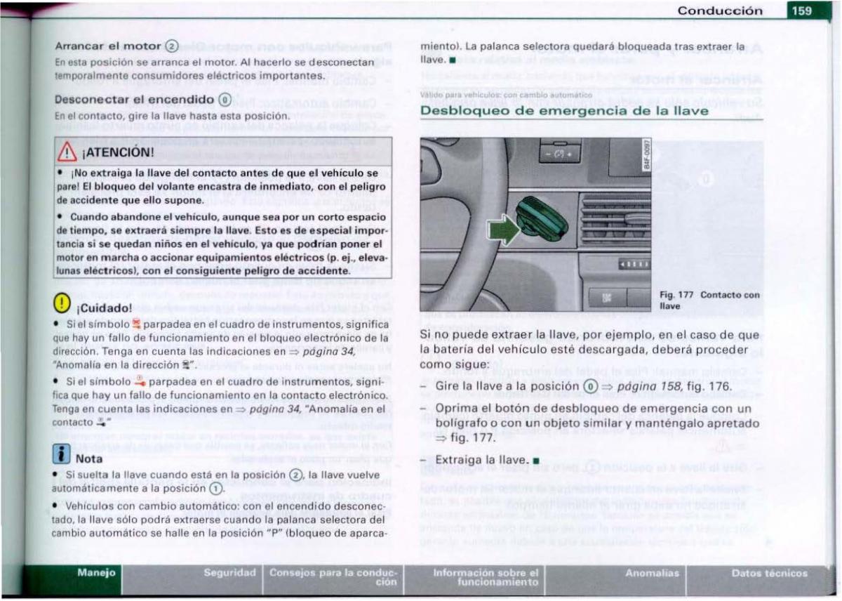 Audi A6 C6 manual del propietario / page 161