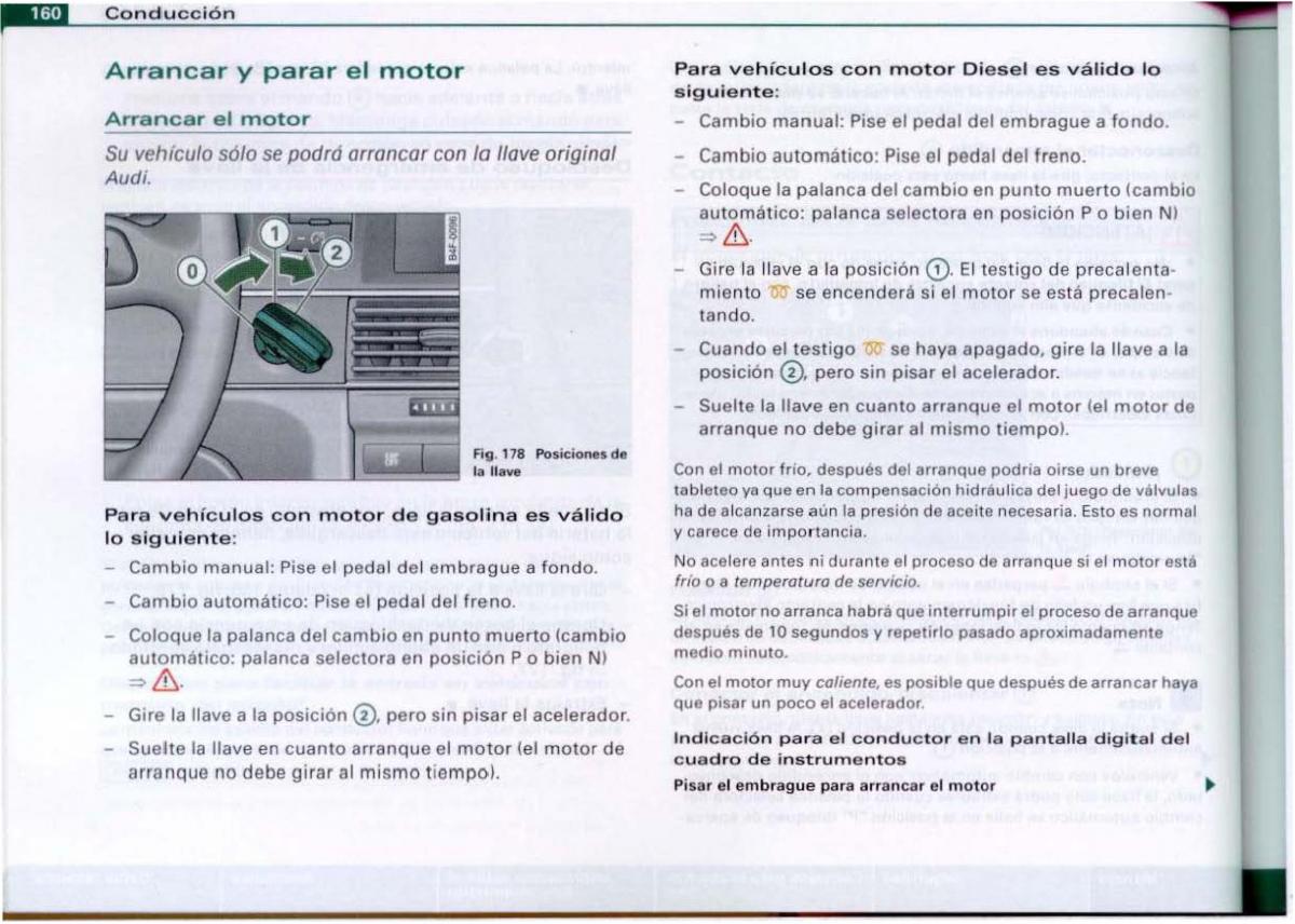 Audi A6 C6 manual del propietario / page 162