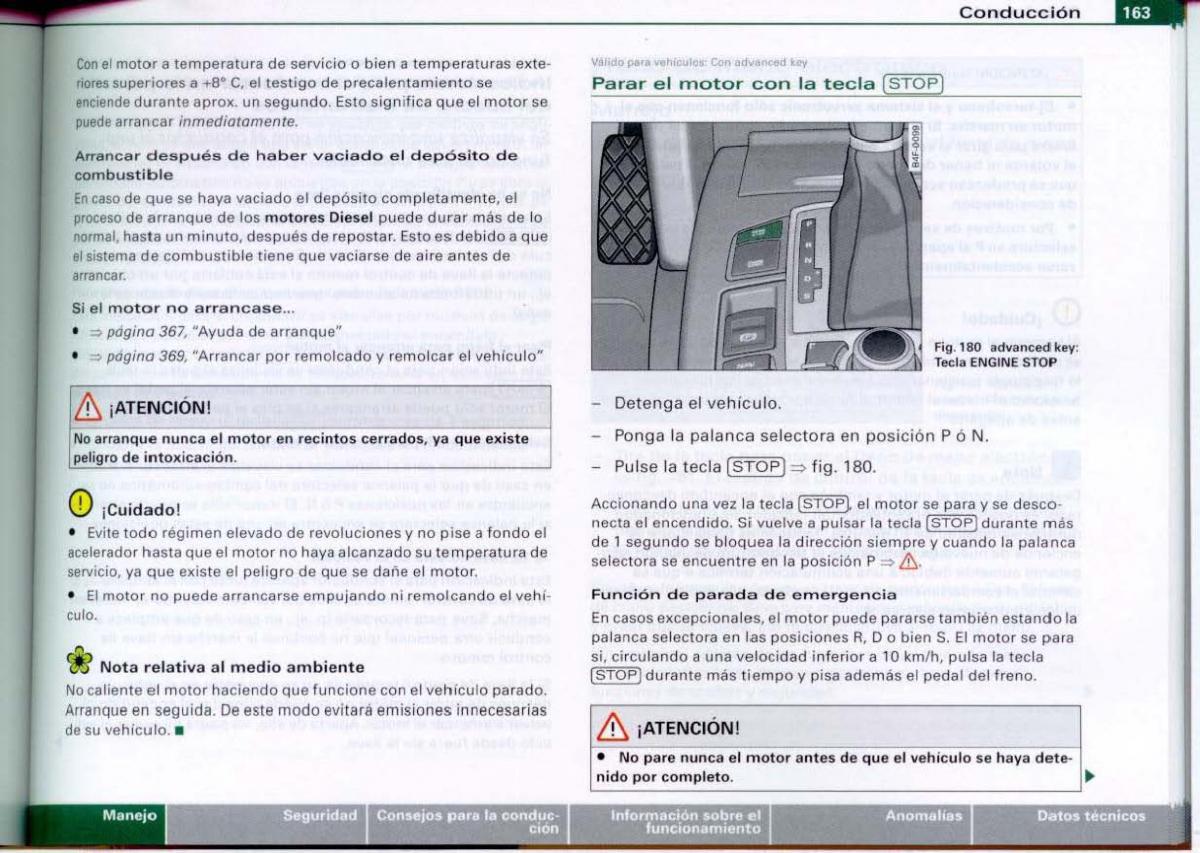 Audi A6 C6 manual del propietario / page 165