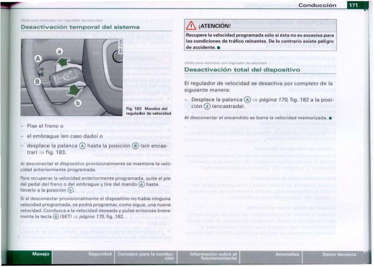 Audi A6 C6 manual del propietario / page 173