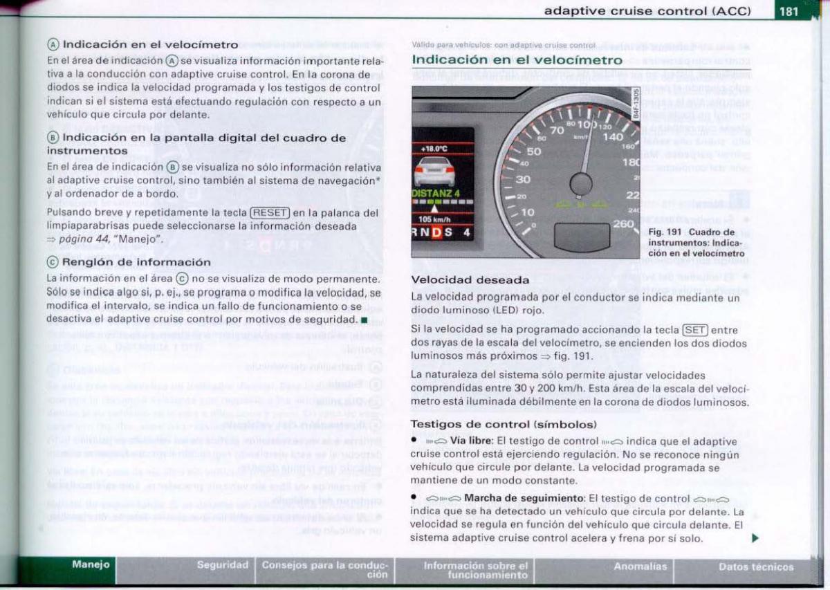 Audi A6 C6 manual del propietario / page 183