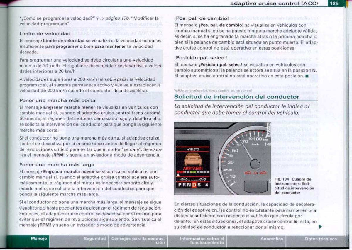 Audi A6 C6 manual del propietario / page 187