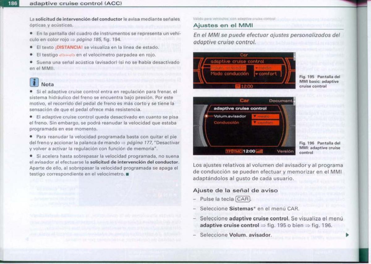 Audi A6 C6 manual del propietario / page 188