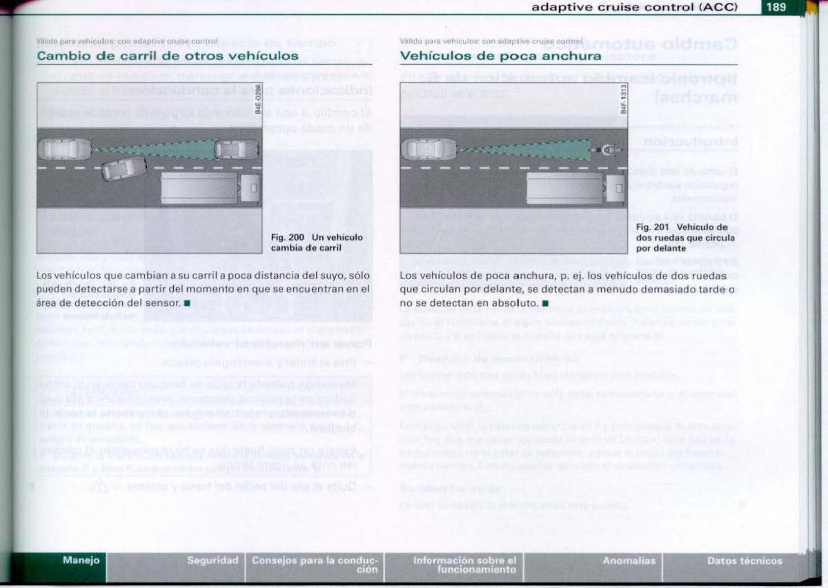 Audi A6 C6 manual del propietario / page 191