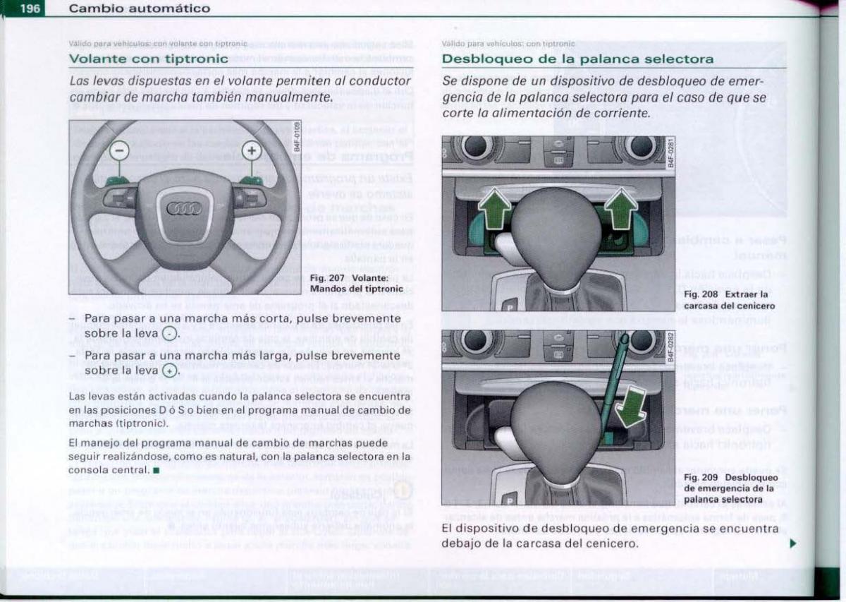 Audi A6 C6 manual del propietario / page 198