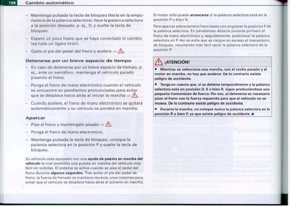 Audi A6 C6 manual del propietario / page 200