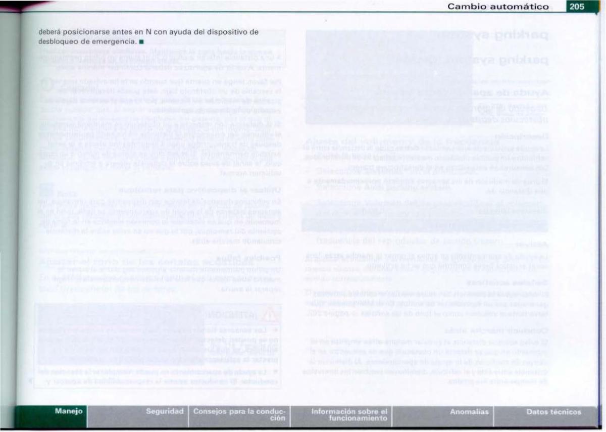 Audi A6 C6 manual del propietario / page 207