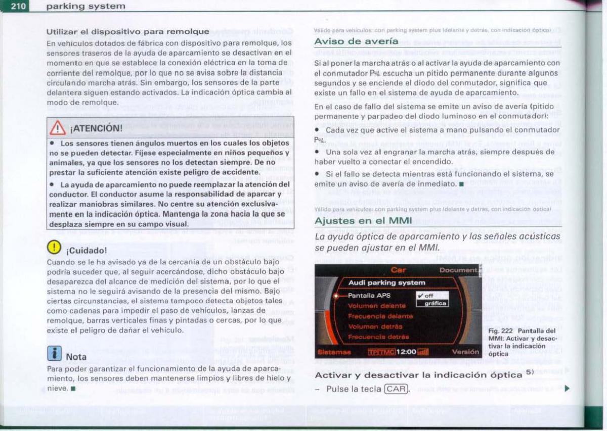 Audi A6 C6 manual del propietario / page 212