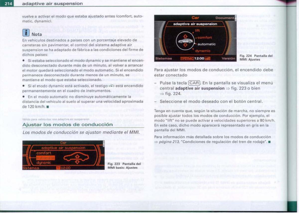 Audi A6 C6 manual del propietario / page 216