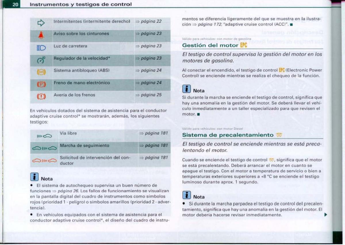 Audi A6 C6 manual del propietario / page 22