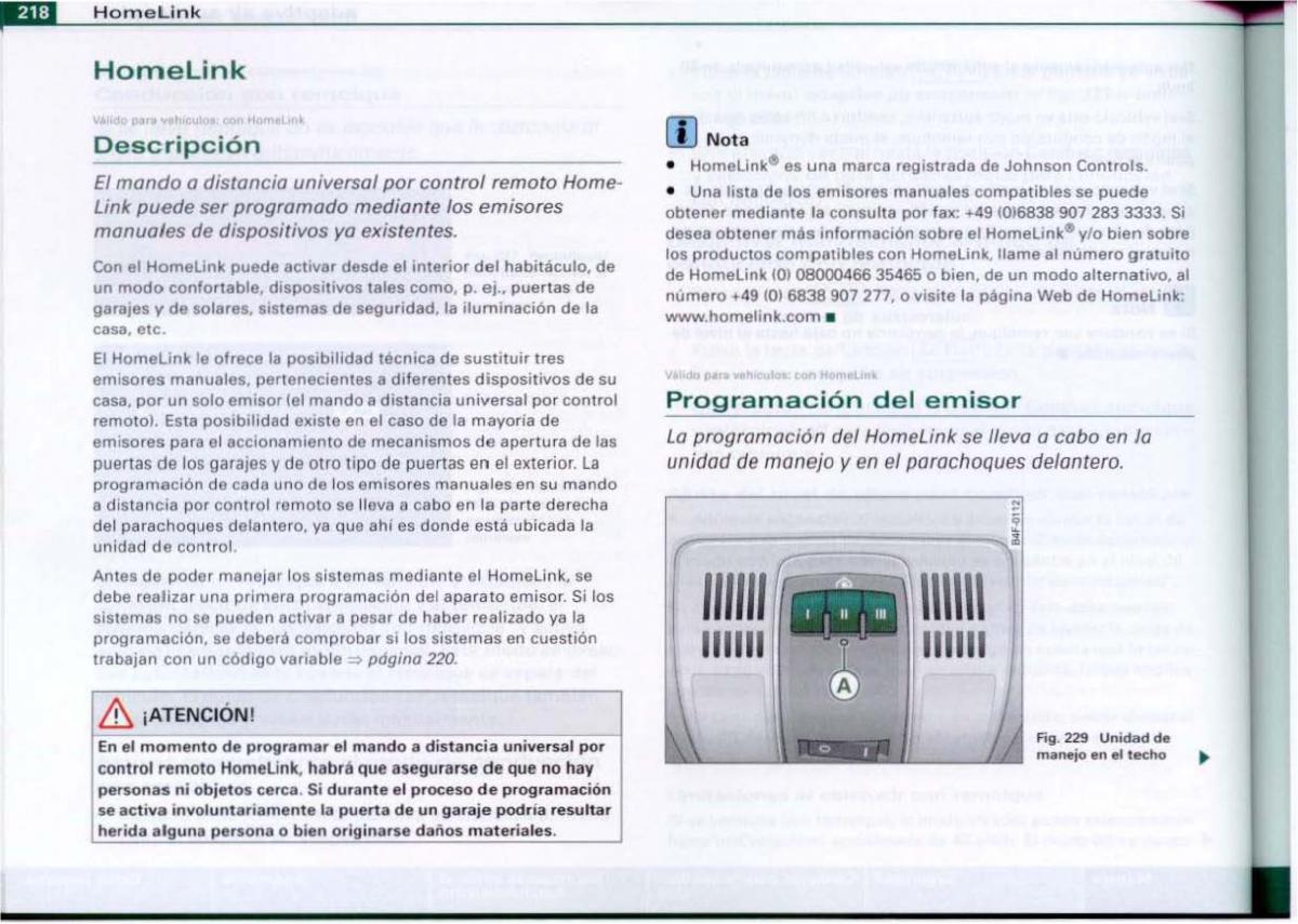 Audi A6 C6 manual del propietario / page 220