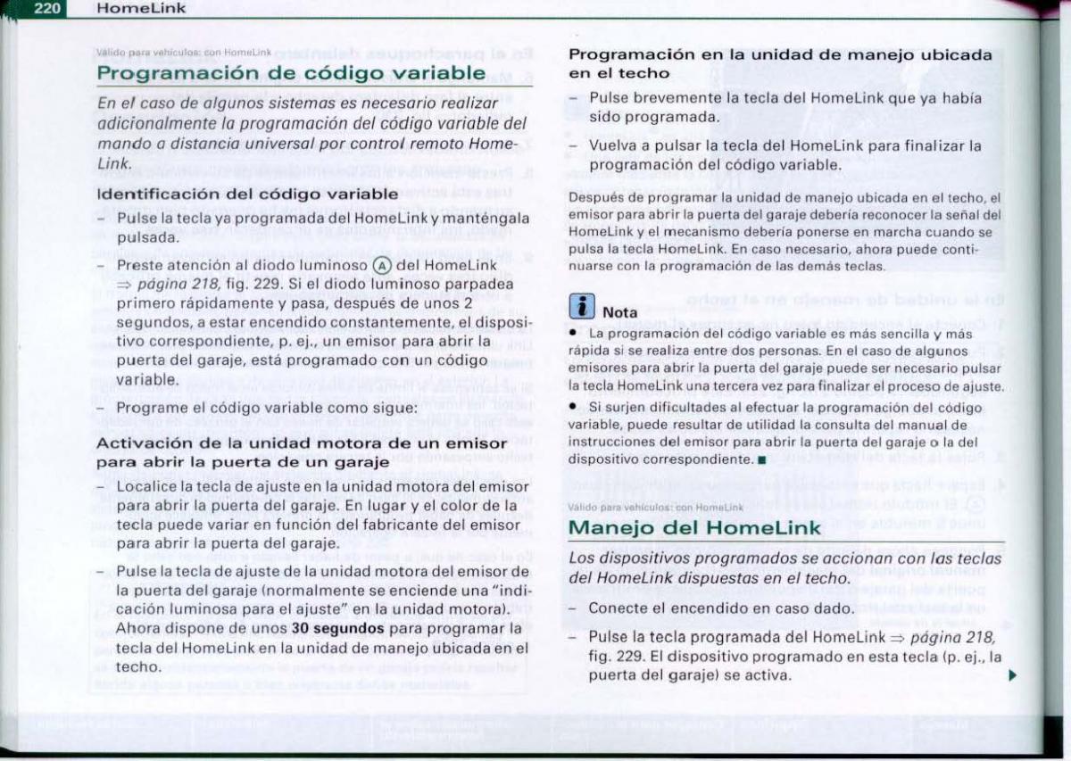 Audi A6 C6 manual del propietario / page 222