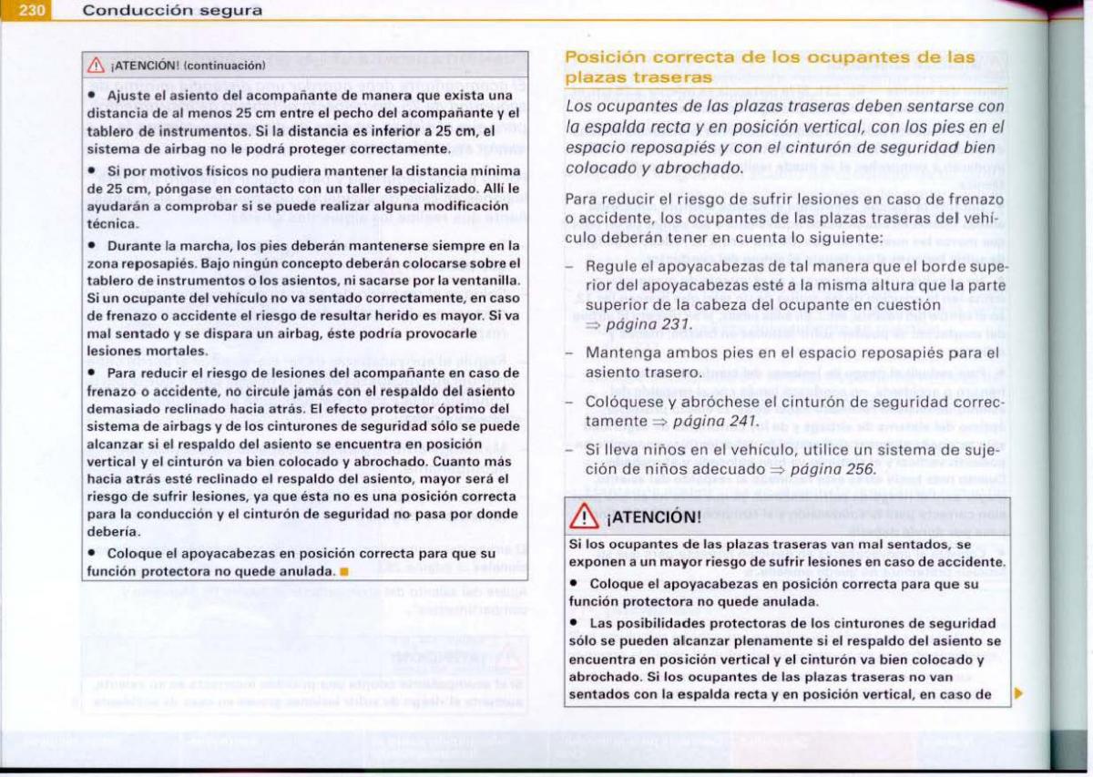 Audi A6 C6 manual del propietario / page 232